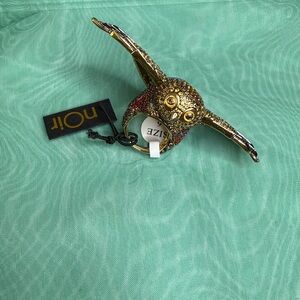 Gold and Red Owl Ring N O i l